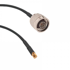 Cable Coaxial 50cm, MMCX a N-Macho, LMR100, Negro