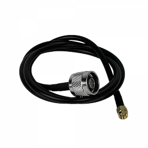 Cable Coaxial RG58 LMR195, 1m, RPSMA-Macho a N-Macho, Negro