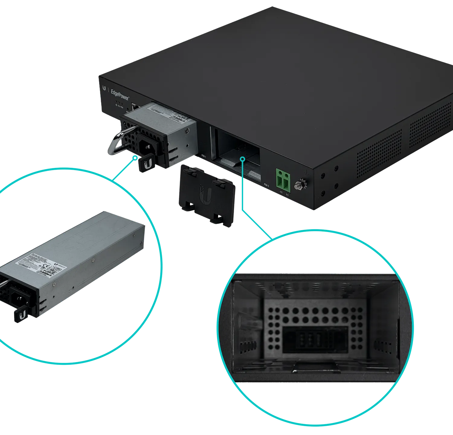 Fuente de Alimentación Modular de Alta Potencia para EdgePoint, Ubiquiti EdgePower 54V 150W 1