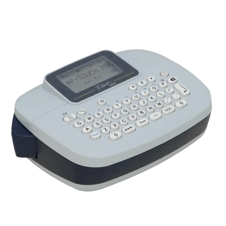 Rotulador Personal Brother PTM95, Teclado QWERTY, Plantillas Deco Mode, Blanco 1