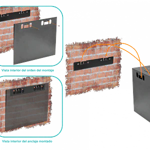 Gabinete Pared LINKMADE RK06-4L 6U Fondo 45cm Negro Incluye M6 y 2U