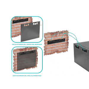 LINKMADE 60CM-FONDO 6U GABINETE RACK PARED NEGRO