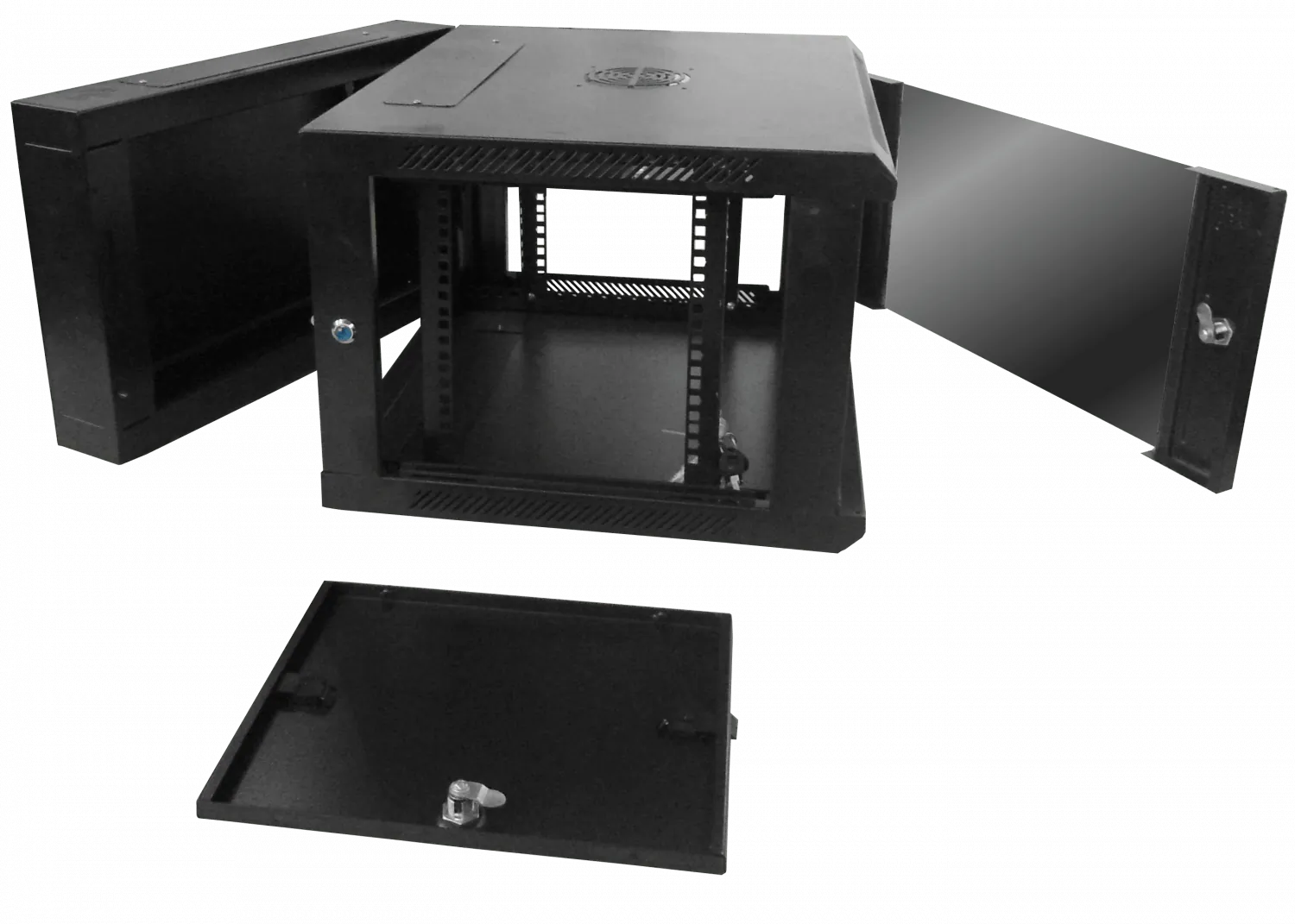 Gabinete Rack Mural LINKMADE RKD06-6L - 6U, Doble Bisagra, 60cm Fondo 1