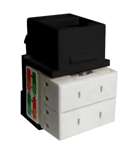 Keystone LINKMADE KP6NL Negro Cat6 U UTP Punchable RJ45 Conector Hembra 1
