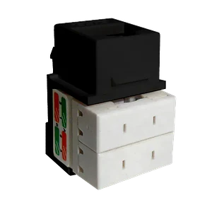 Keystone LINKMADE KP6NL Negro Cat6 U UTP Punchable RJ45 Conector Hembra