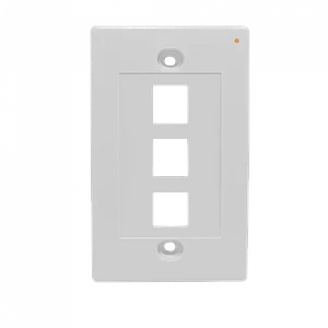 LINKMADE Blanco 3-Keystone Vertical Faceplate 70x114mm