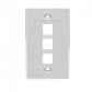 LINKMADE Blanco 3-Keystone Vertical Faceplate 70x114mm - Miniatura 1