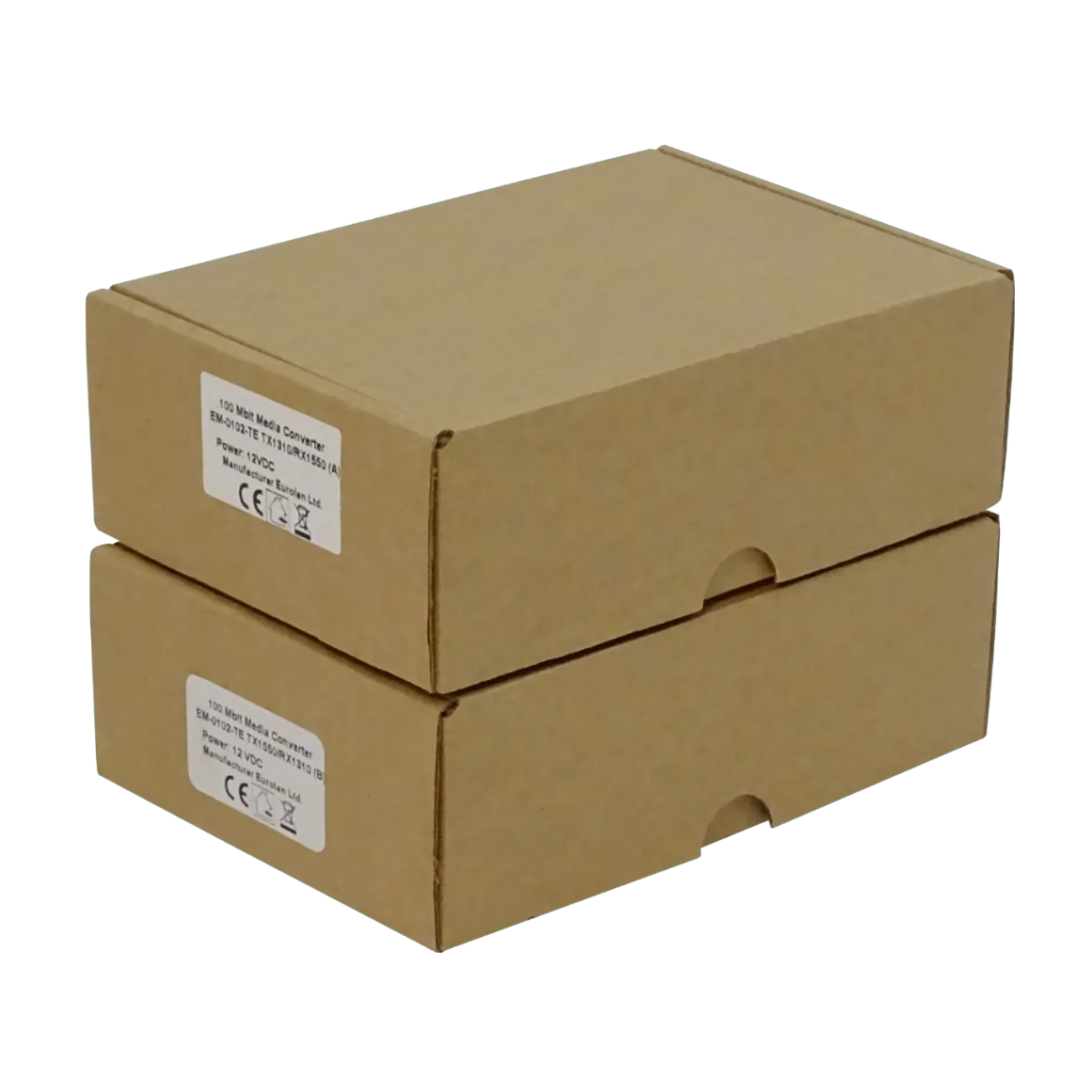 Kit de Conversores de Medios WDM para Fibra Monomodo SC 1310/1550nm 20km 100Mbps - EM-0102-TE 1