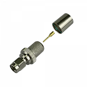 RPSMA-Macho Crimpeable CA400 LMR400 Conector Coaxial Serie-400