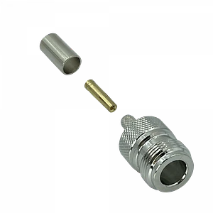 N-Hembra LMR195 RG58 Conector Crimpeable Coaxial