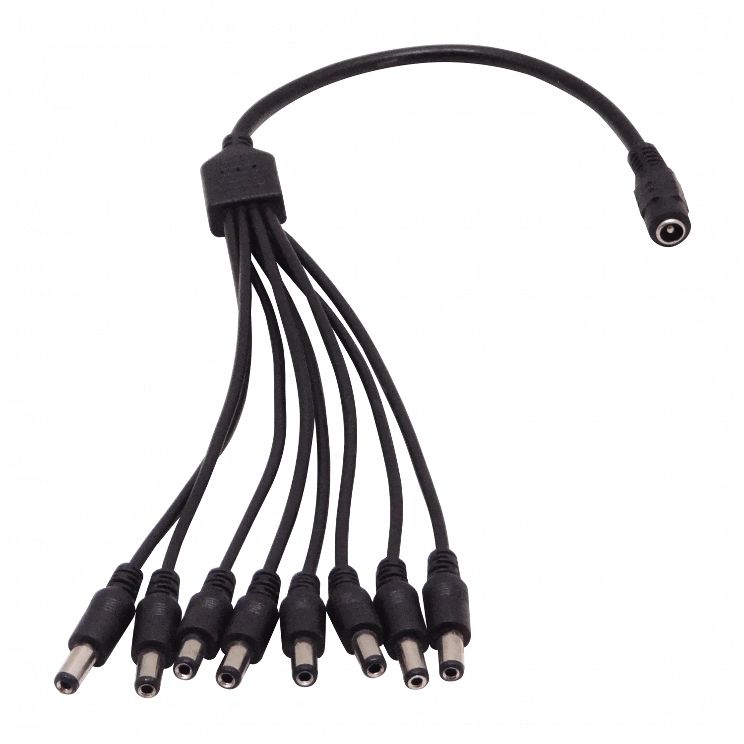 Splitter 1-DC-H a 8-DC-M, Adaptador 5.5x2.1mm, Cable 9+10cm 1