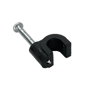 Grampas LINKMADE 5mm Redondas Negras con Clavo para Concreto - Pack de 100