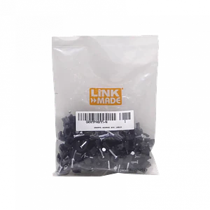 Grampas LINKMADE 6mm Redondas Negras con Clavo para Concreto - Pack de 100