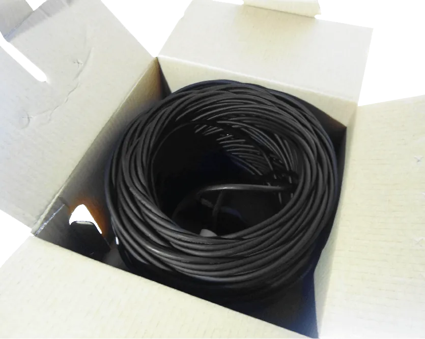 Cable F/UTP Exterior LINKMADE CBXL-SN1 100m Cat5e Cobre Sólido AWG24 Negro PE 1