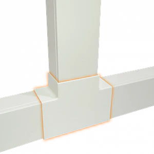 Derivación Tee LINKCHIP 60x40mm CCA-6040-TE, Blanca, para Canaleta QN6W