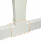 Derivación Tee LINKCHIP 60x40mm CCA-6040-TE, Blanca, para Canaleta QN6W - Miniatura 1