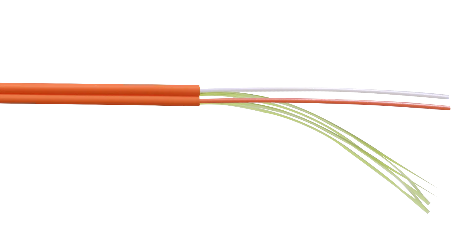 Cable de Fibra Óptica OM1 Zipcord 2,8x5,7mm LSZH 1-mt Duplex Multimodo 62.5/125um - CF1Z2 1