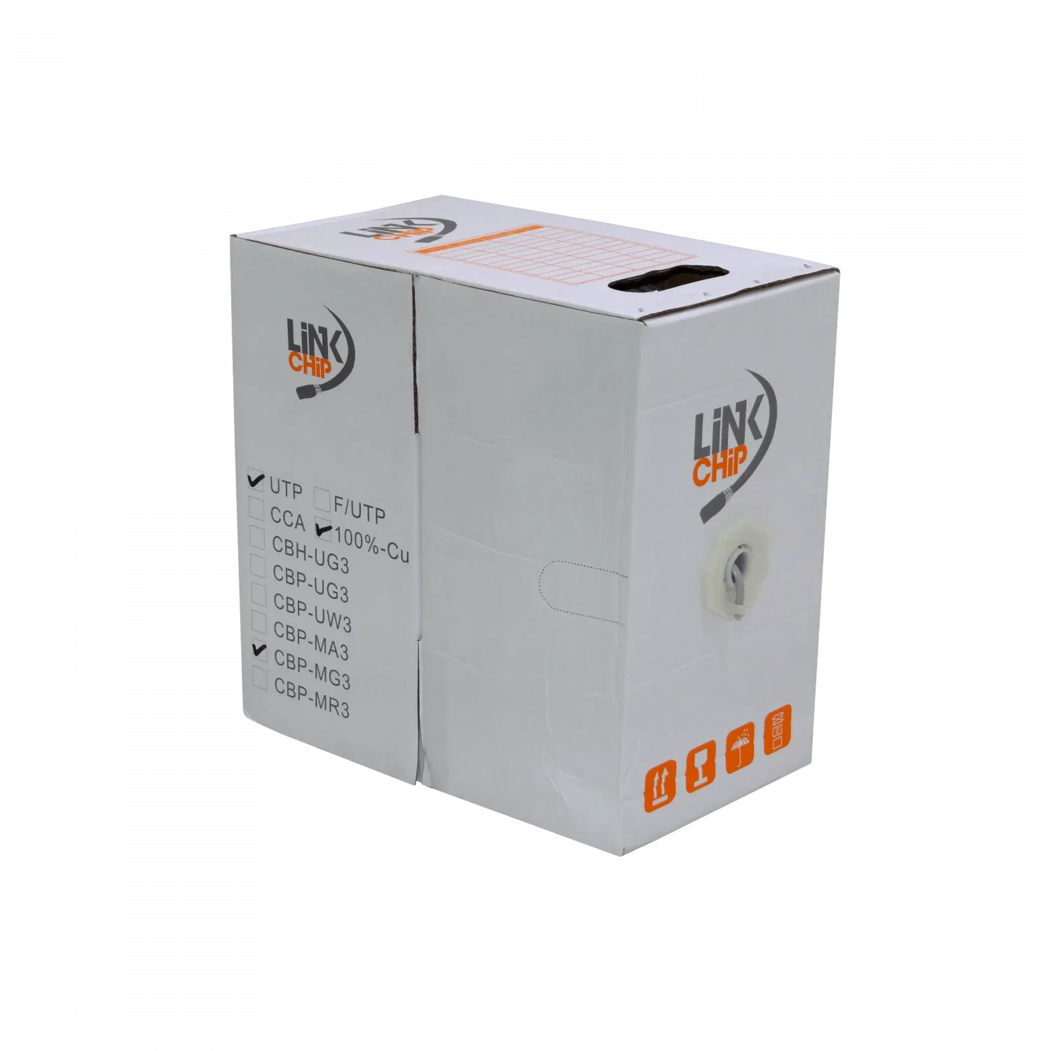 Caja Cable UTP LINKCHIP Cat5e Gris Interior AWG24 Multifilar 305mt Cobre 1