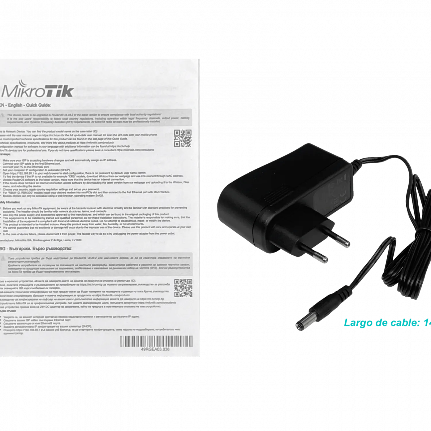 Router MikroTik hEX RB750Gr3 - 5 Puertos Gigabit, Dual-Core a 880MHz, 256MB RAM, RouterOS 1