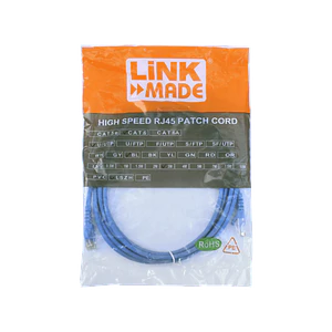 Cable Patch LINKMADE Cat6 Azul LSZH 3m Inyectado Multifilar para Instalaciones Versátiles