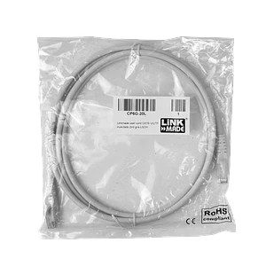 Cable Patch LINKMADE Cat6 Gris LSZH 2m Inyectado Multifilar para Redes de Alto Desempeño