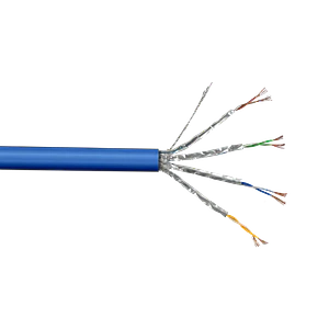 LINKMADE 4un 0,3mt Cat6a U/FTP Azul LSZH Cable Patch Iny Multif 4x30cm