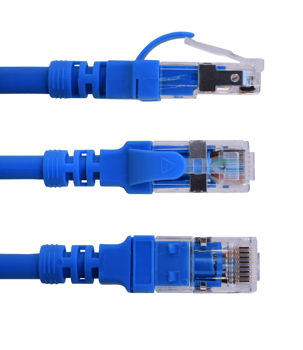 Cable Patch LINKMADE Cat6a Azul LSZH U/FTP 3m Inyectado Multifilar para Redes de Alto Rendimiento 1