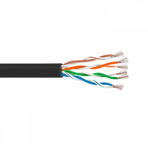 Pack x4 Cable Patch LINKMADE Cat5e 30cm Negro LSZH Inyectado Multifilar