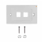 LINKMADE Blanco 2-Keystone Horizontal Faceplate 70x114mm - Miniatura 1