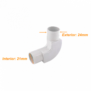 LINKCHIP 20mm Codo con Tapa para Tubo PVC Blanco