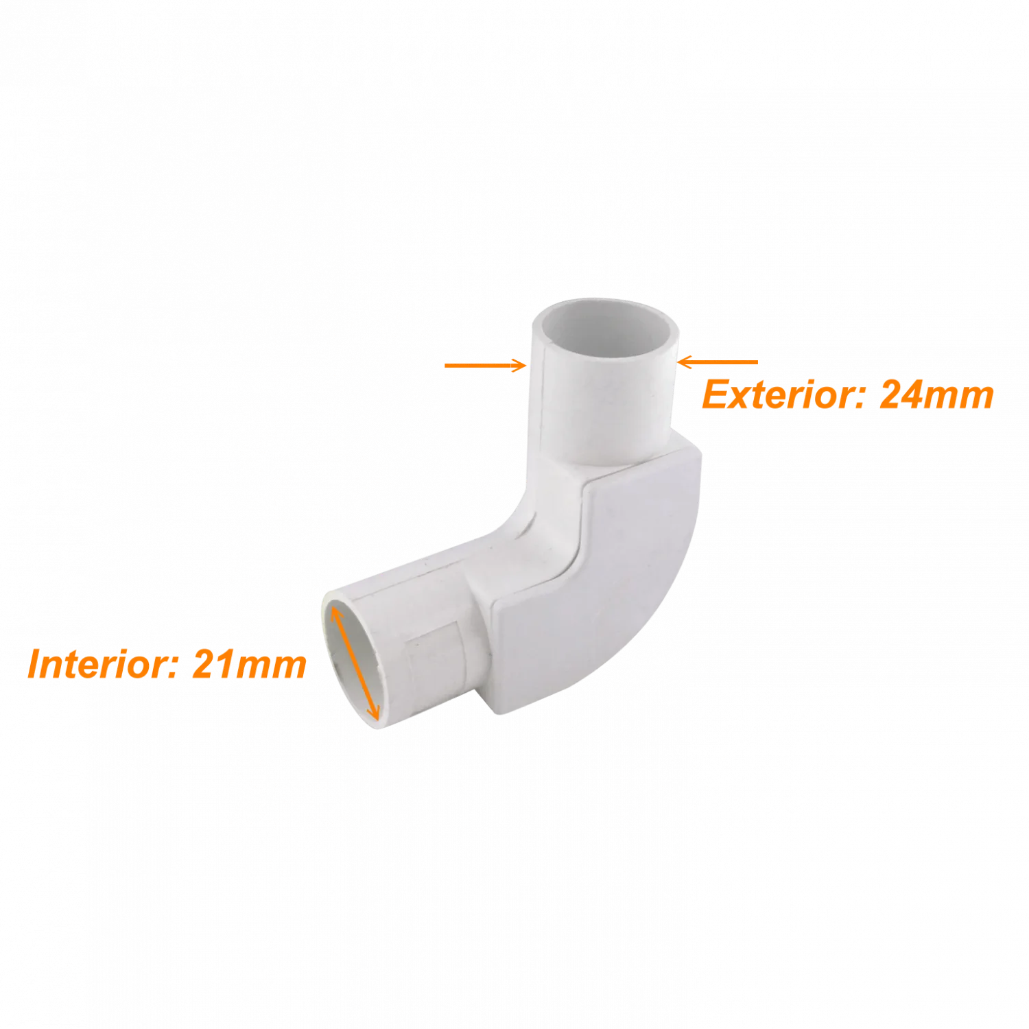 LINKCHIP 20mm Codo con Tapa para Tubo PVC Blanco 1