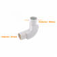 LINKCHIP 20mm Codo con Tapa para Tubo PVC Blanco - Miniatura 1