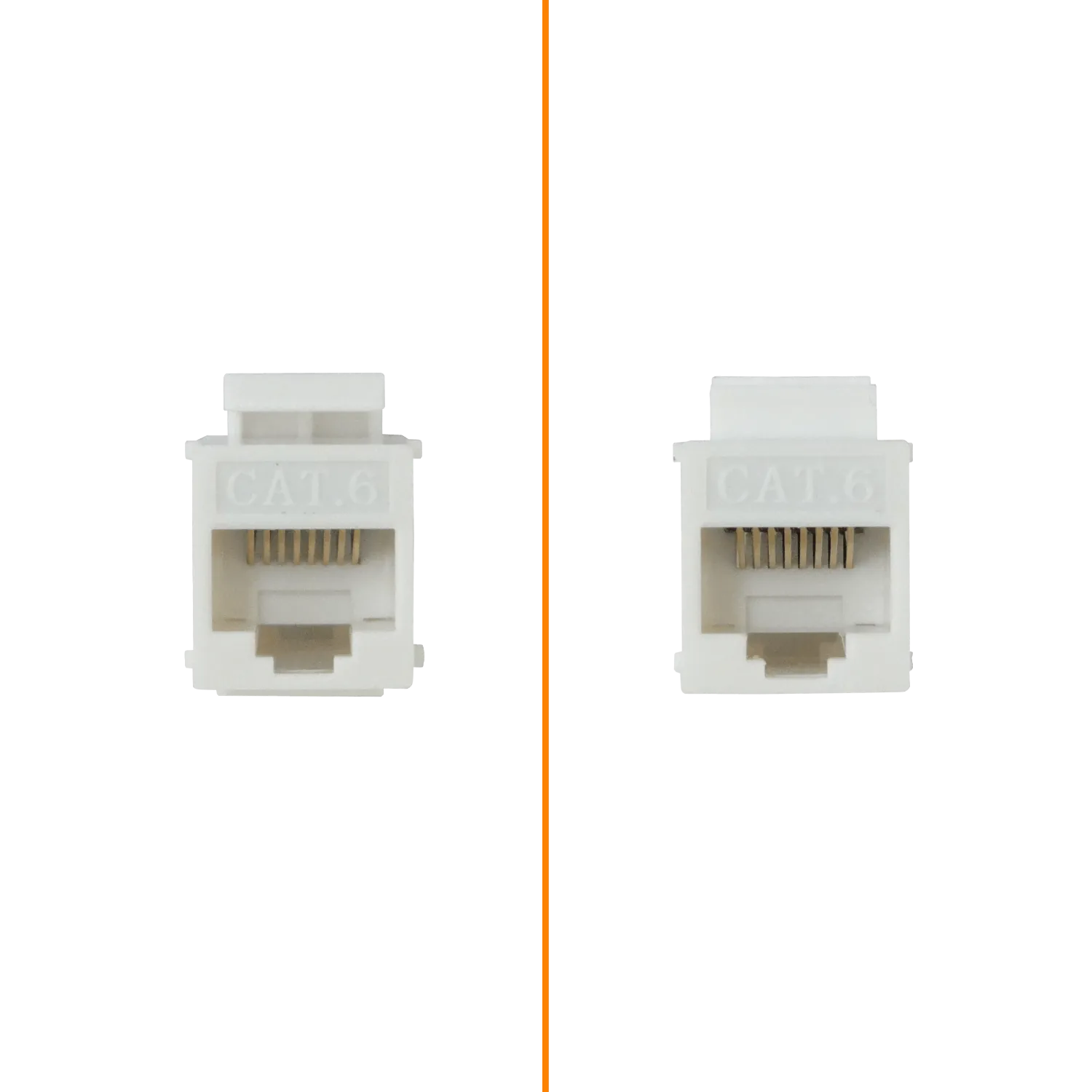 Blanco CAT6 UTP Copla RJ45-RJ45 Keystone Feedthrough 1