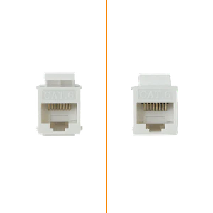 Blanco CAT6 UTP Copla RJ45-RJ45 Keystone Feedthrough