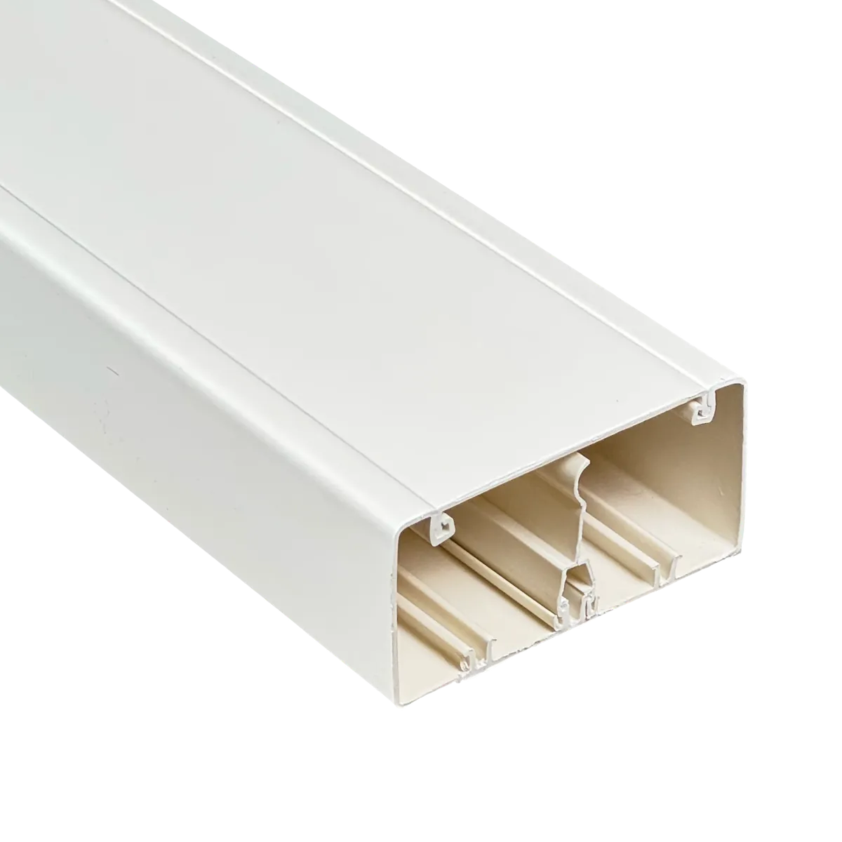 Canaleta LinkChip QN1W PVC blanco 100x50mm con separador y tapa 2m 1