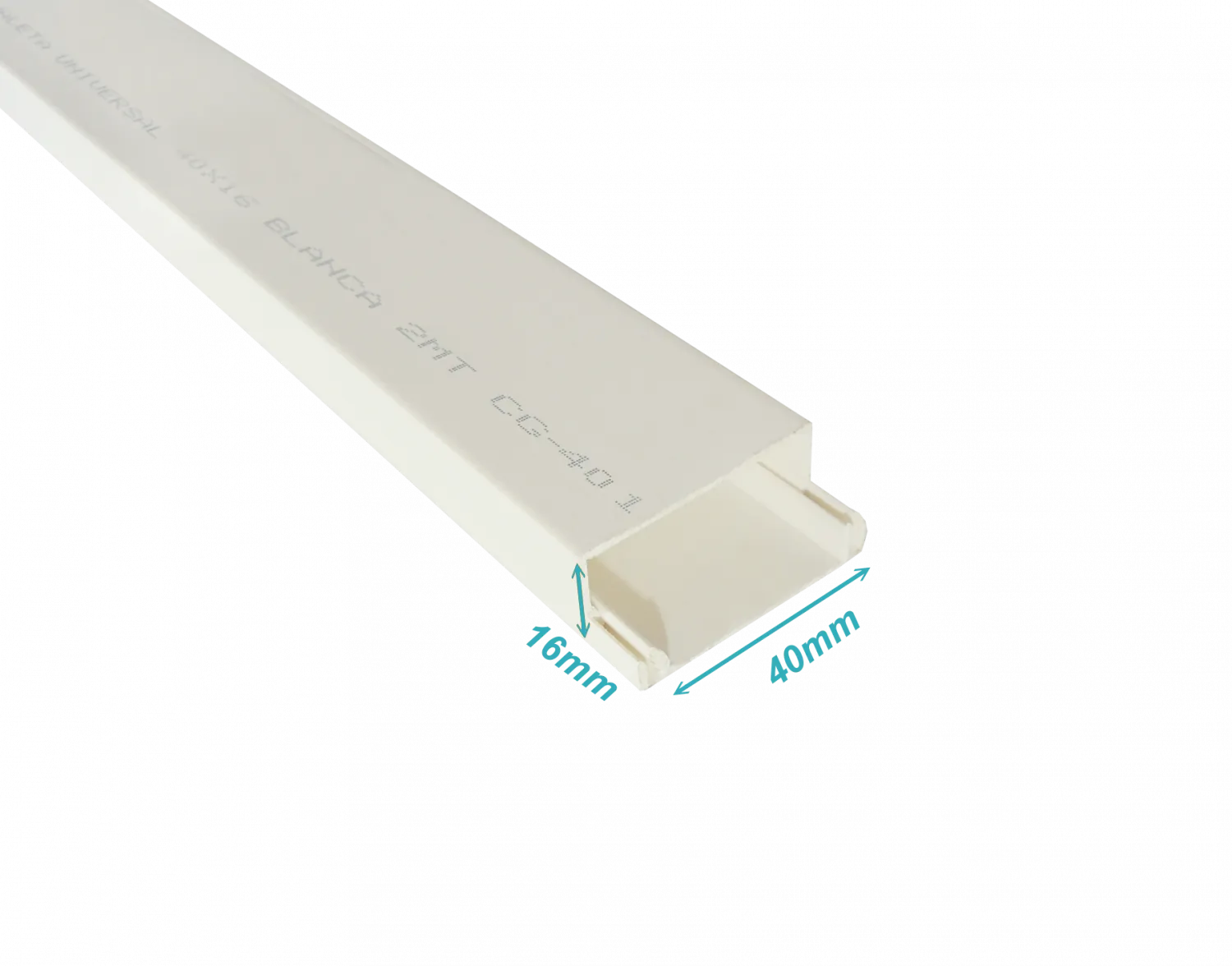 Canaleta LinkChip QN4W PVC blanco 40x16mm con tapa 2m 1