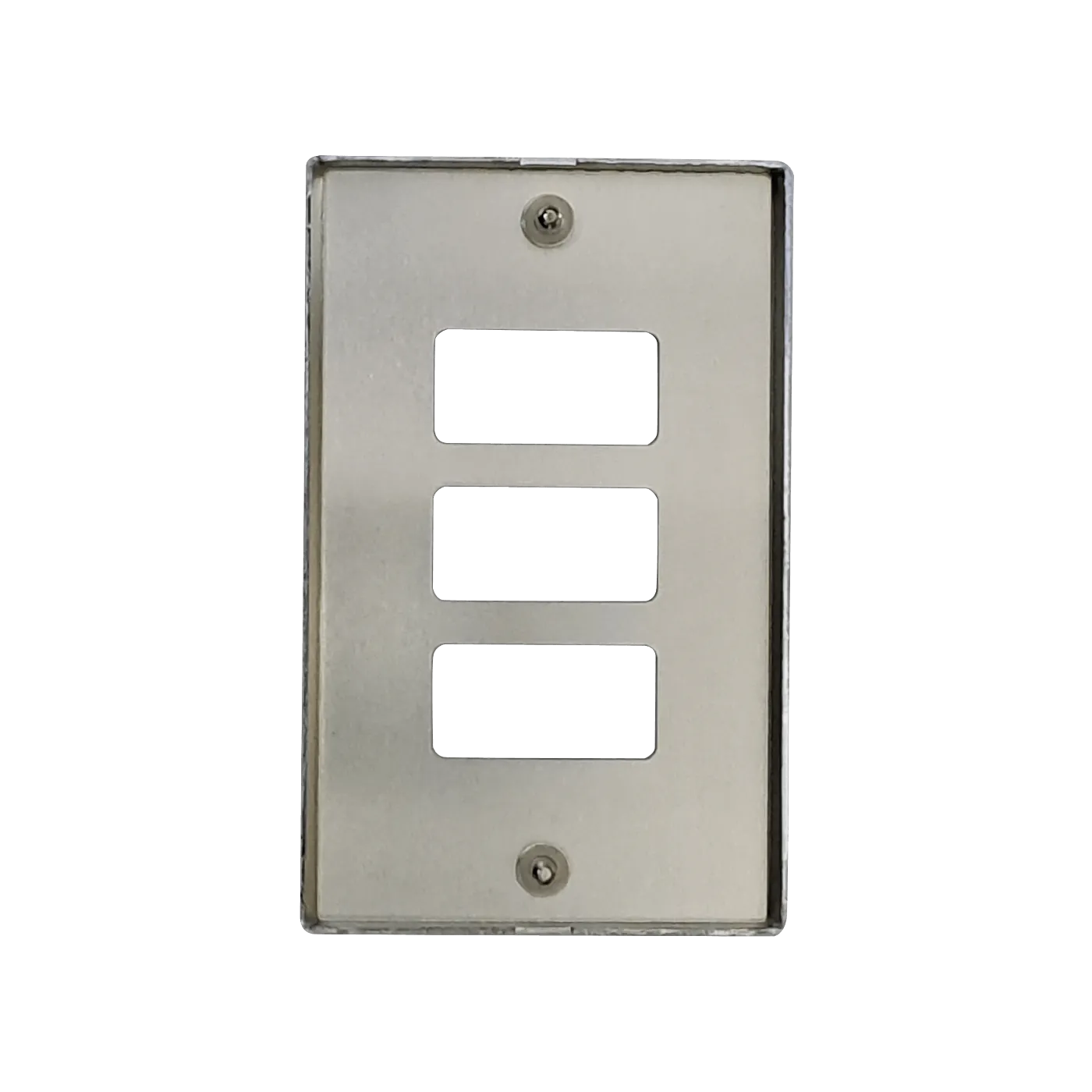 BTICINO Placa 3 Puestos Modulos Aluminio c/Tornillos 1
