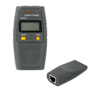 Tester 2-RJ45 BNC Pinzas c/Display c/Audio req-4-AAA