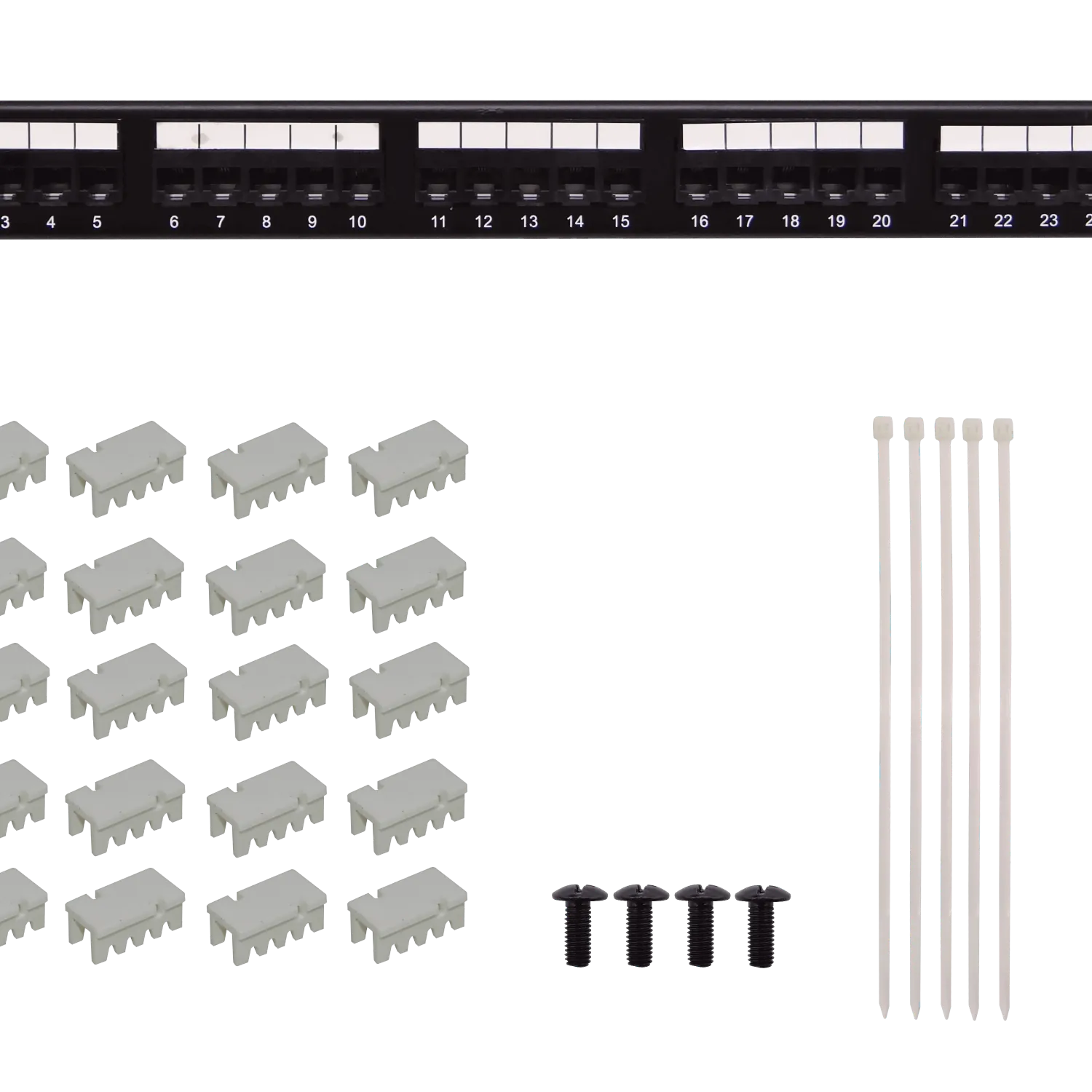 CAT3 25-RJ45 8P8C PATCH PANEL 1U Telefonia 1