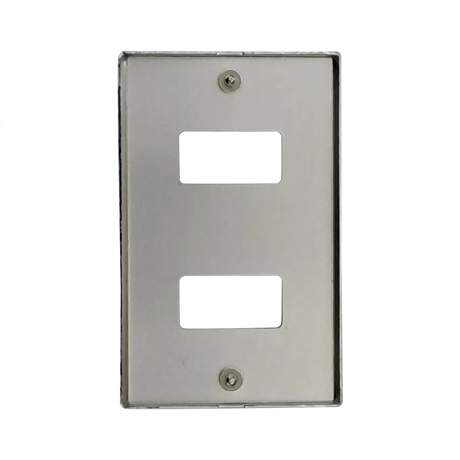 BTICINO Placa 2 Puestos Modulos Aluminio c/Tornillos 1