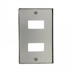 BTICINO Placa 2 Puestos Modulos Aluminio c/Tornillos