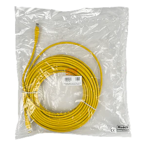 Cable Patch LINKMADE Cat5E Amarillo LSZH, 15m, Inyectado, Multifilar  