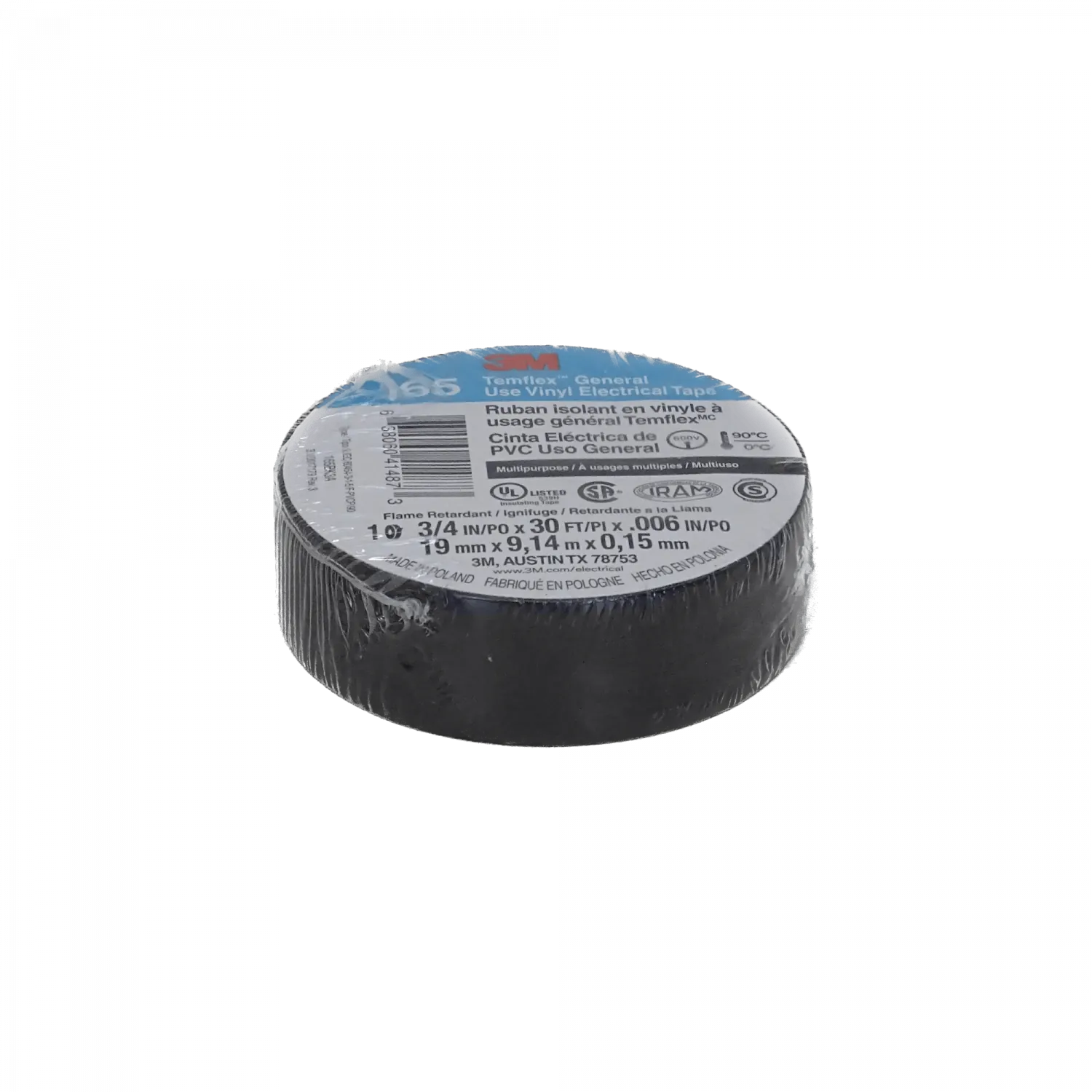 3M 9mt 165 Roja Huincha Cinta Aisladora PVC 19mm 0,15mm 600V 90ºC 1