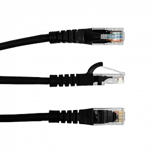 Pack x4 Cable Patch LINKMADE Cat5e 0.5mt Negro LSZH Inyectado Multifilar