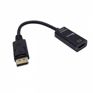 Adaptador de Video 4K HDMI Hembra a DisplayPort Macho 4K Negro 8cm