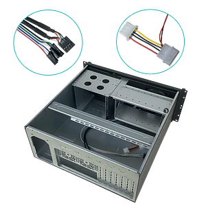 LINKMADE 4U Case Rack Micro-ATX 4-PCI-Low-Profile req/Fuente-ATX
