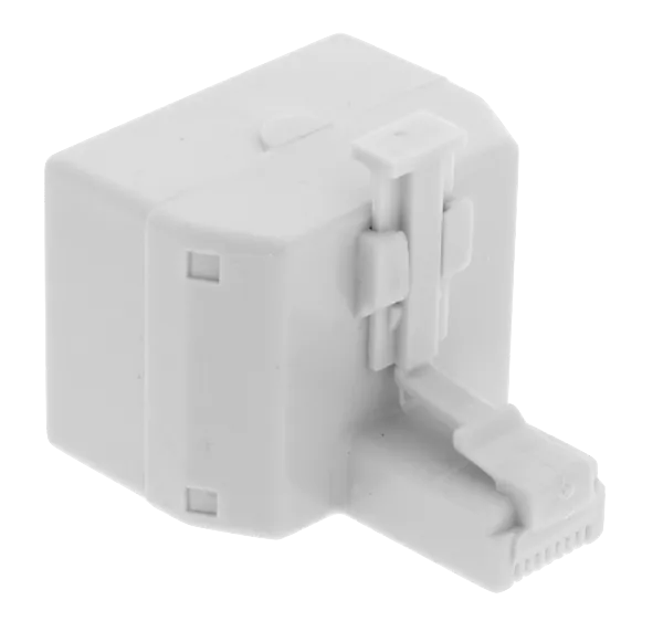 Union Y 2-RJ45-Hembra 1-RJ45-Macho CAT3 Blanco 1