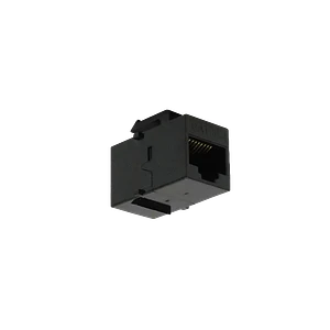 Negro Cat5e UTP Copla RJ45-RJ45 Keystone Feedthrough