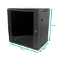 Gabinete Pared LINKMADE RK12-4L 12U Fondo 45cm Negro Incluye M6-4KIT y 2U - Miniatura 1