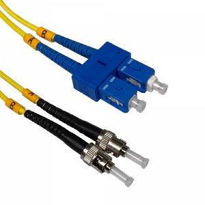 2mt ST/UPC-SC/UPC MonoModo SM Duplex Jumper Cable Fibra 9/125um 3mm